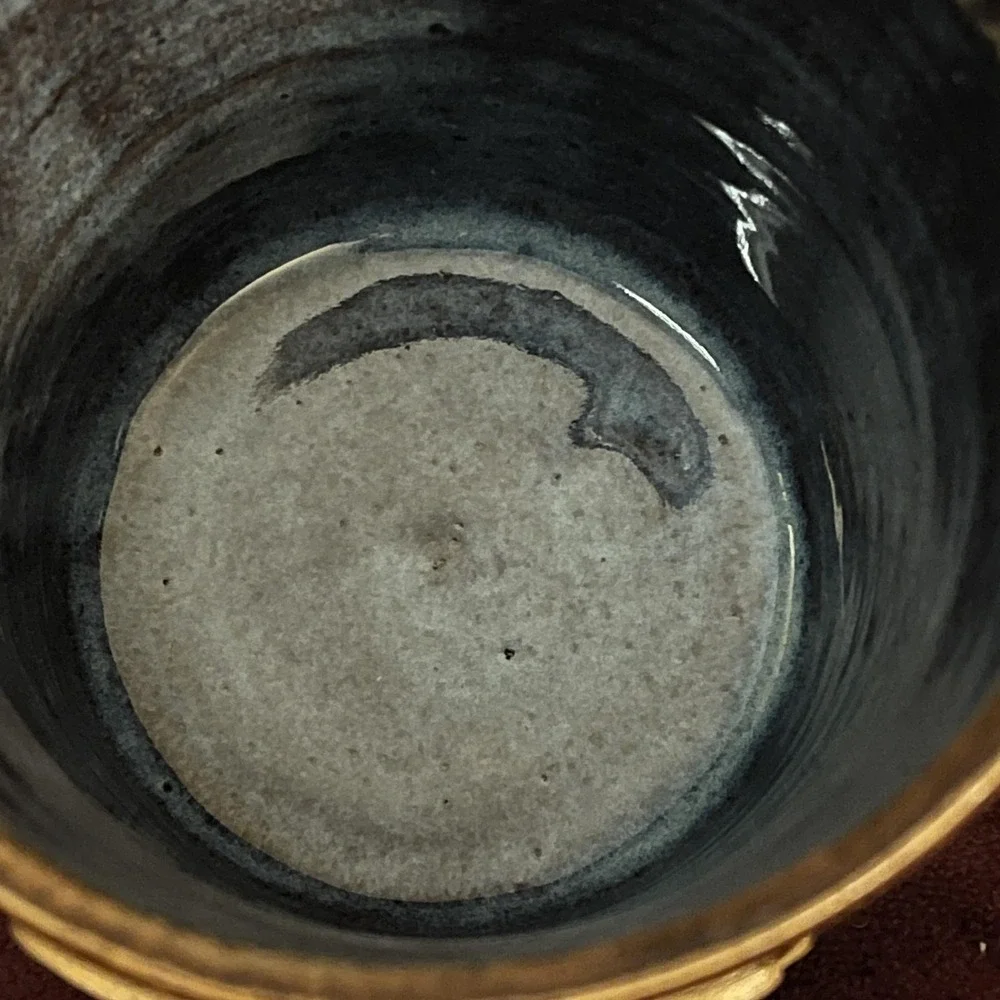 Handmade Hiwasse Arkansas Pottery Mug Peace Mark‎ GWX Signed Ceramic Art Cup